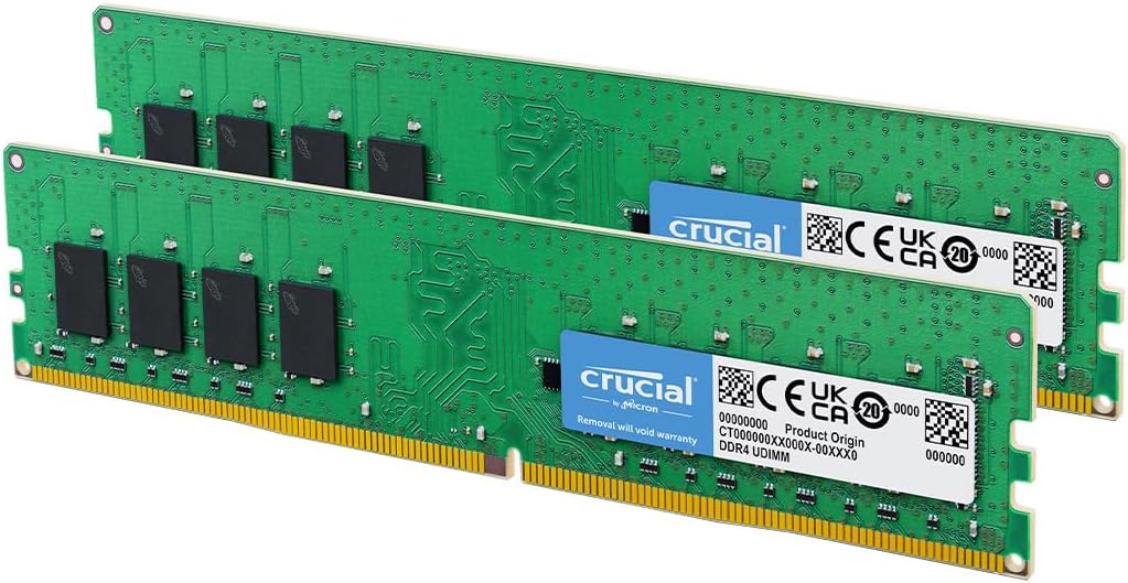 Crucial 32GB DDR4 RAM Kit 2x16GB 3200MHz PC4 25600 Gaming PCs for Every Budget