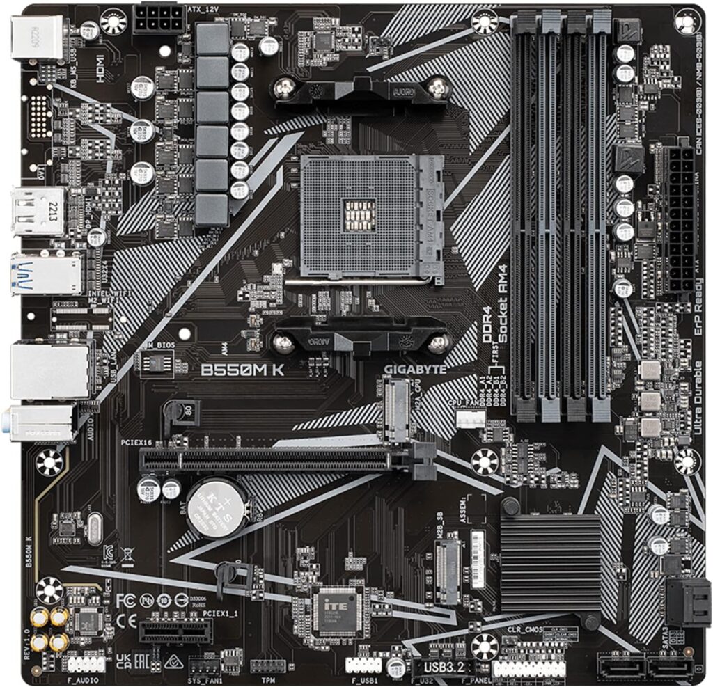 GIGABYTE B550M K Motherboard Supports AMD AM4 Ryzen 5000 Gaming PCs for Every Budget