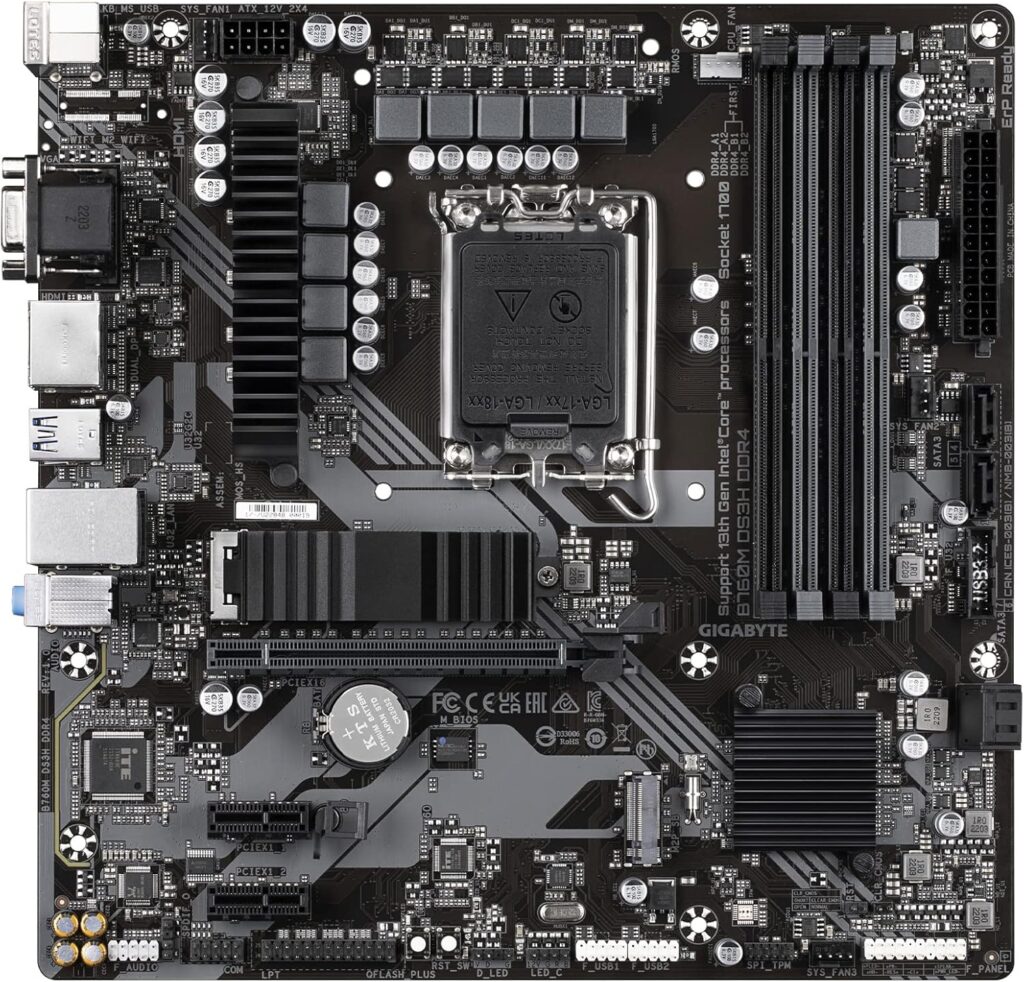 GIGABYTE B760M DS3H DDR4 LGA 1700 Intel B760 M ATX DDR4 Dual M.2 PCIe 4.0 Gaming PCs for Every Budget