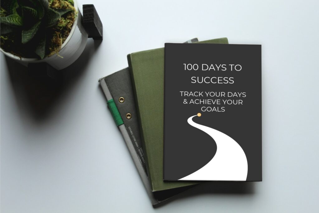 100 Days to Success Journal on desk