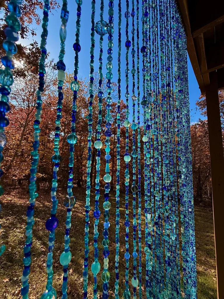 Blue beaded curtain doorway 12 Charming Handmade Gifts from Etsy’s Hidden Gems