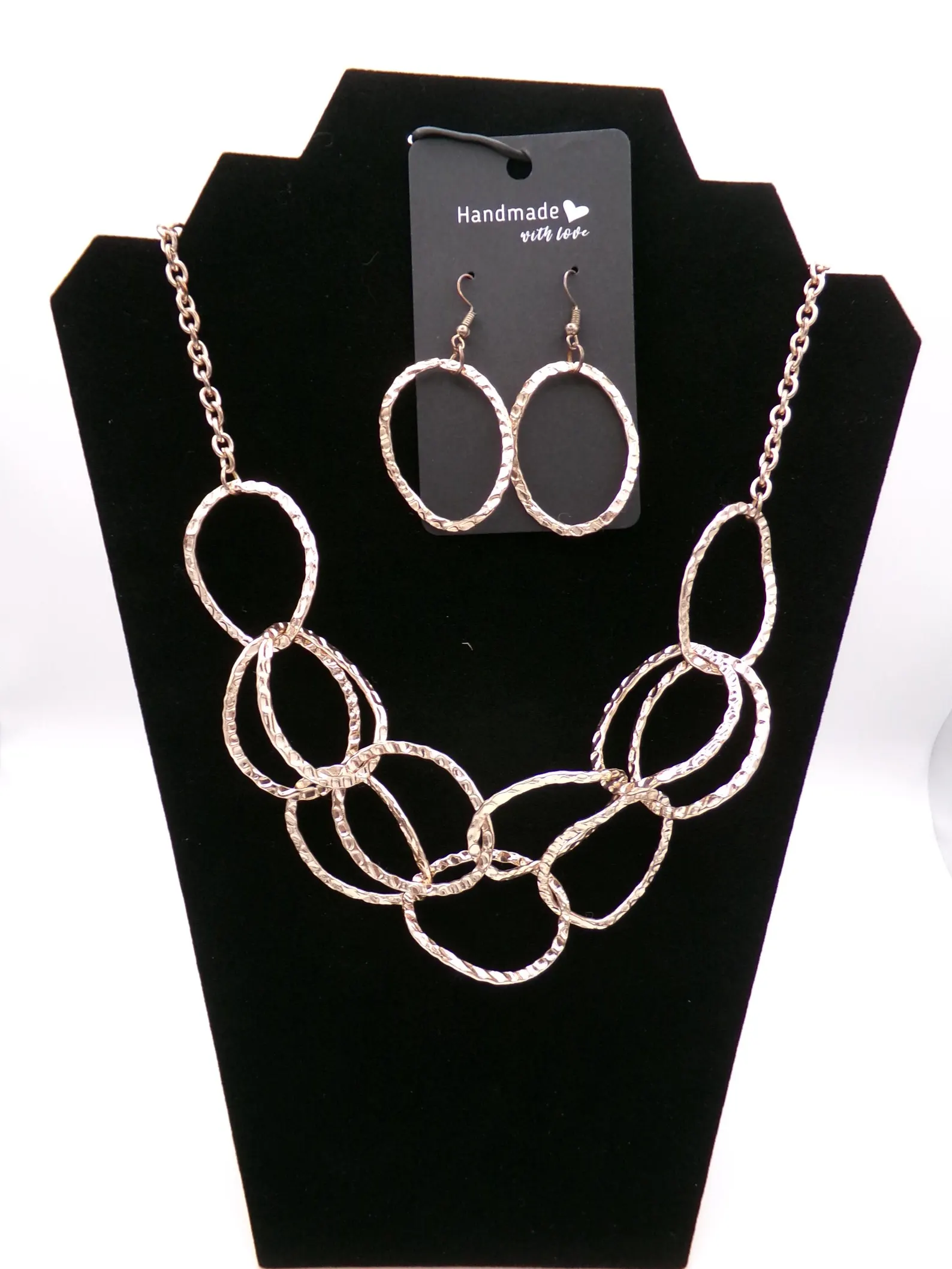 Golden Stamped Earring and Necklace set 12 Charming Handmade Gifts from Etsy’s Hidden Gems