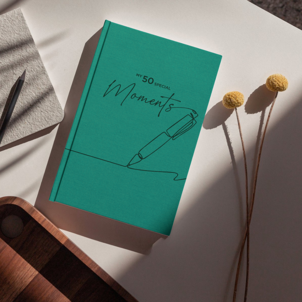 My 50 Special Moments Journal on a desk