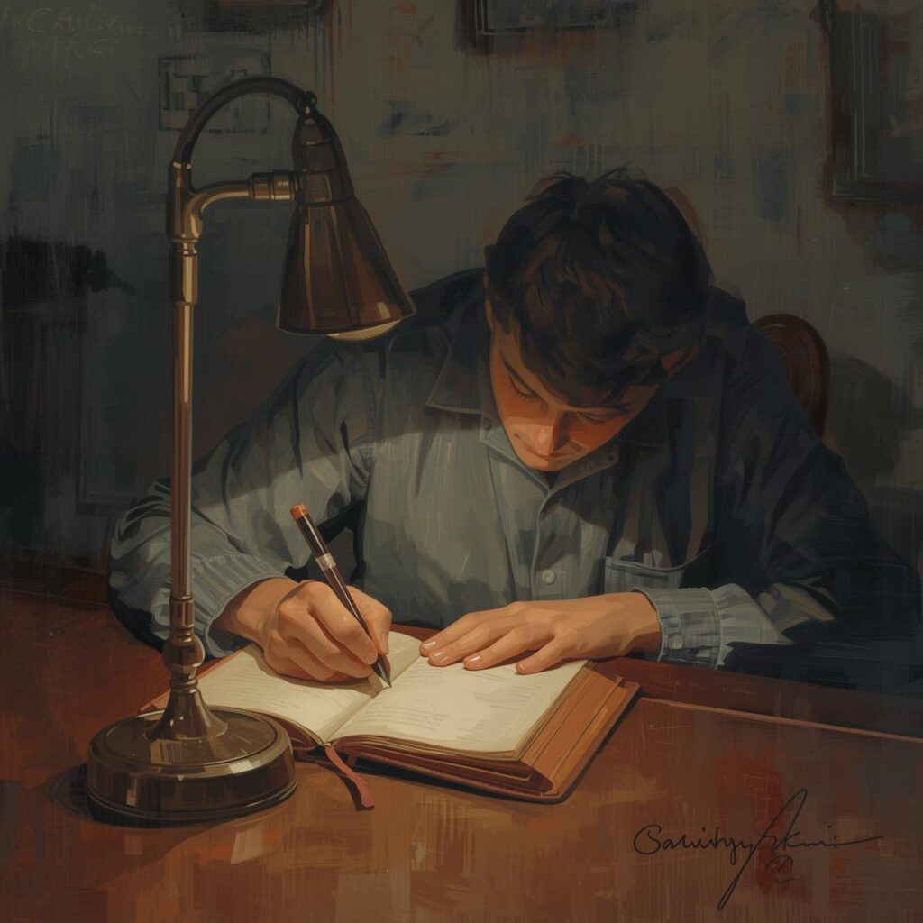 a person writing in a journal My 50 Special Moments Journal – A One-Year Memory Journal for Meaningful Moments