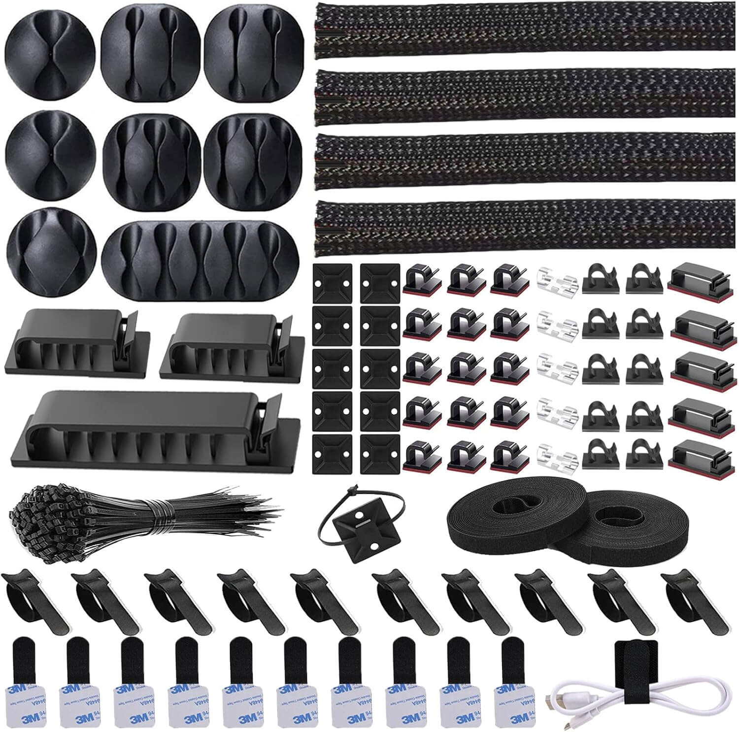 192 PCS Cable Management Clean Gaming Desk Accessories for a Minimal and Functional Setup