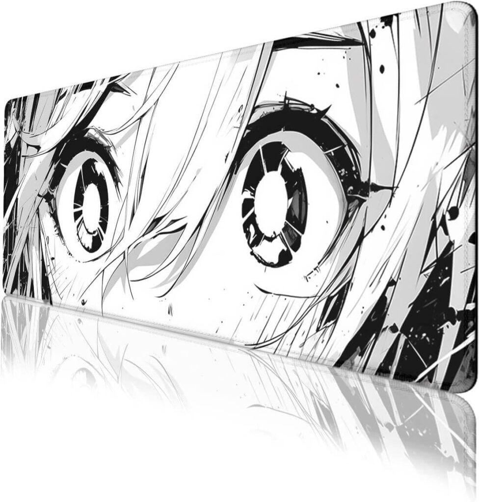 Anime Mouse Pad Black White Subtle Anime Desk Accessories That Still Look Clean and Stylish
