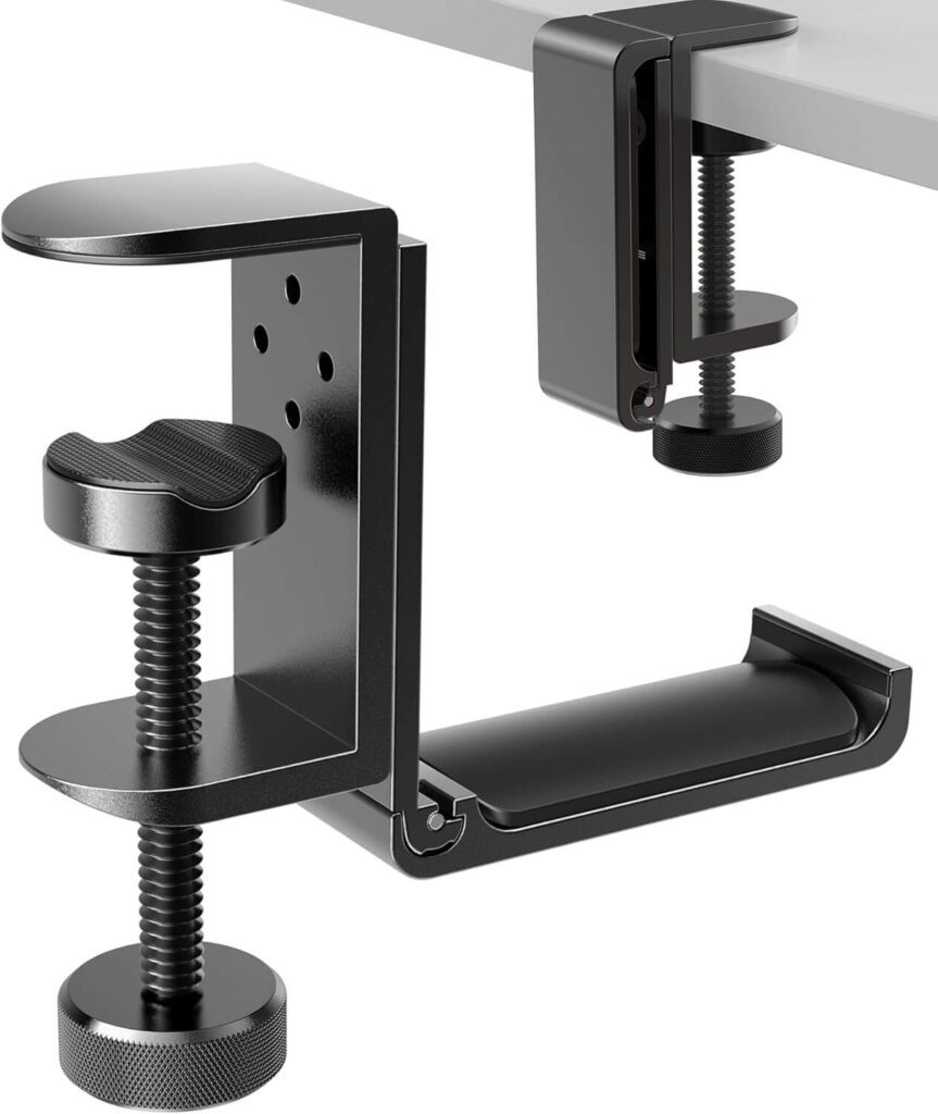 Headphone Stand Under Desk 1 Clean Gaming Desk Accessories for a Minimal and Functional Setup