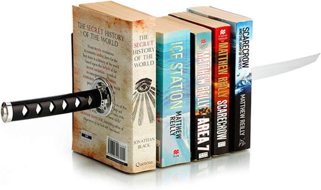 Katana Book Stopper Subtle Anime Desk Accessories That Still Look Clean and Stylish