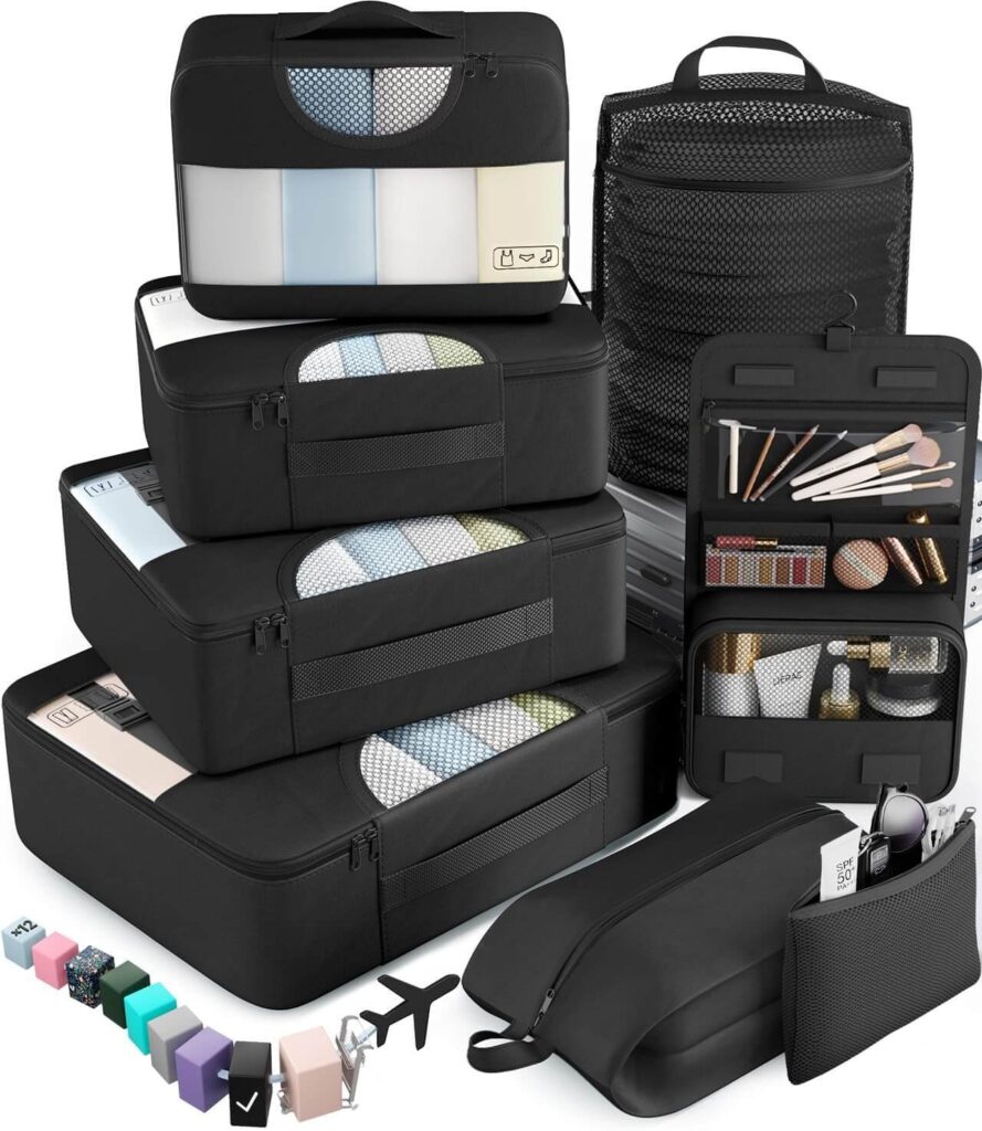 10 Set 8 Set Packing Cubes Best Comfortable Travel Accessories (That Actually Make Travel Easier and More Efficient)