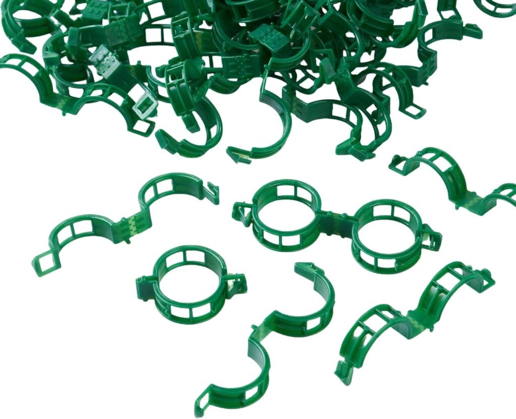 100 Pcs Plant Support Clips in Green
