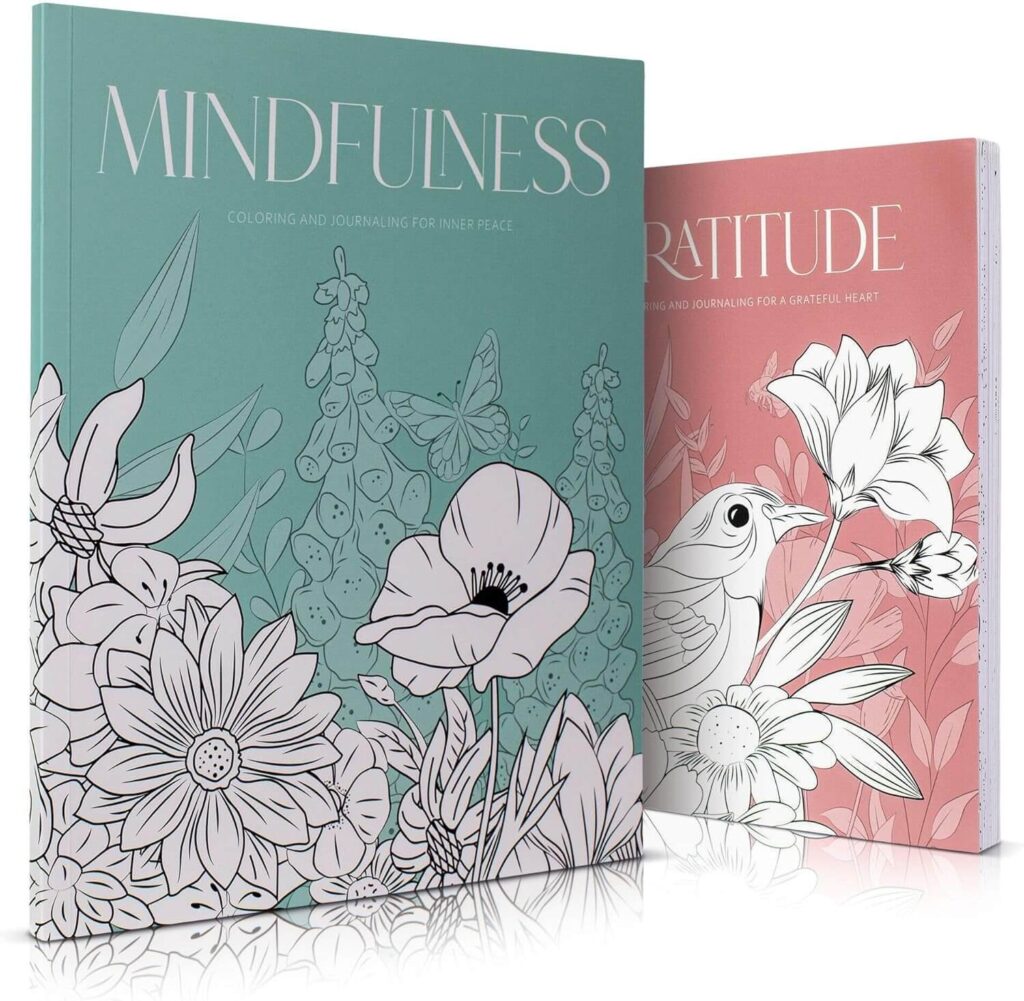 Adult Coloring Book Set of 2 Beginner Craft Kits for Adults That Are Actually Relaxing and Easy to Start (No Experience Needed)