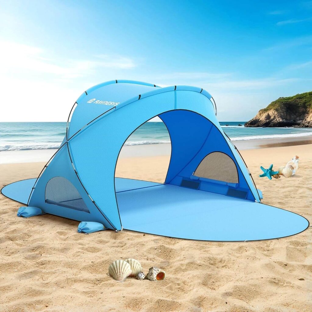 Beach Tent Sun Shelter Beach Accessories for Comfort and Convenience (Perfect for Stress-Free Days)