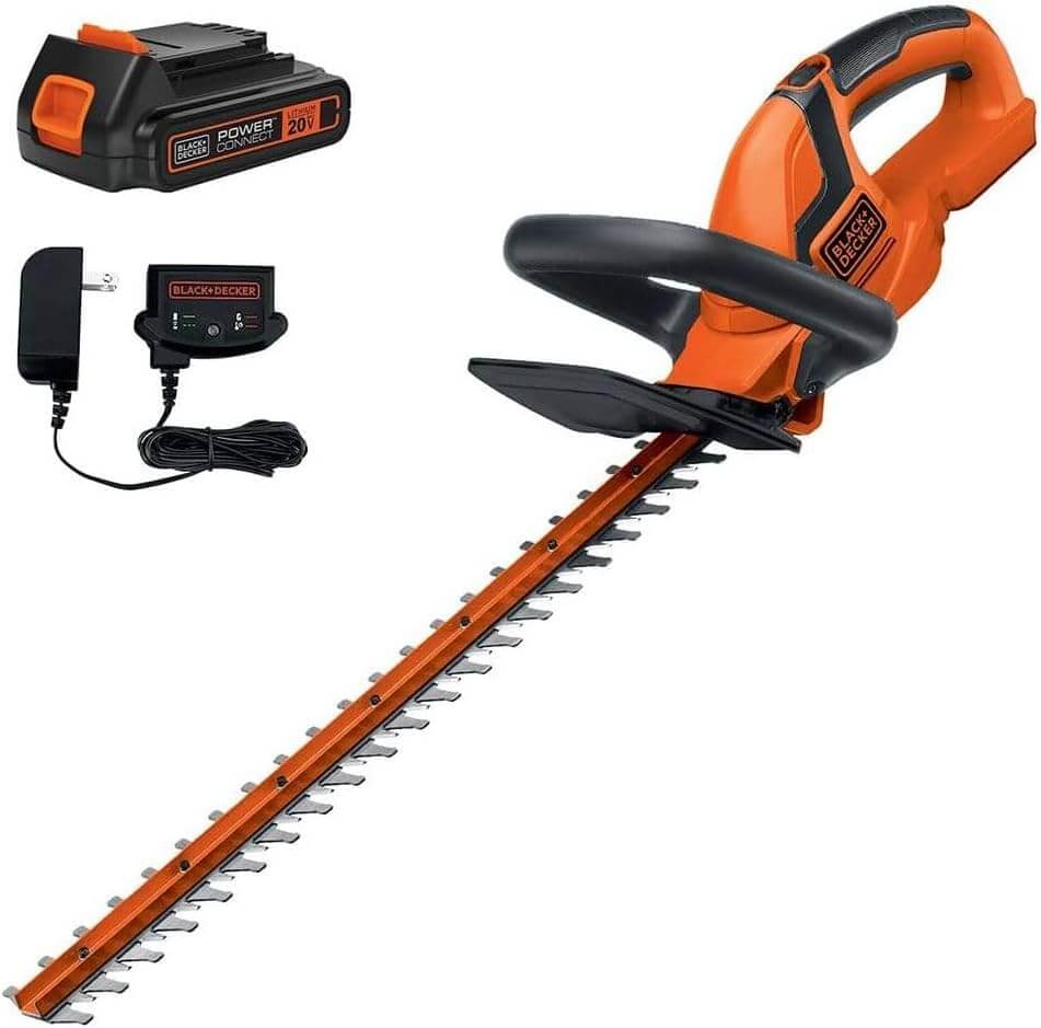 Cordless Orange Hedge Trimmer
