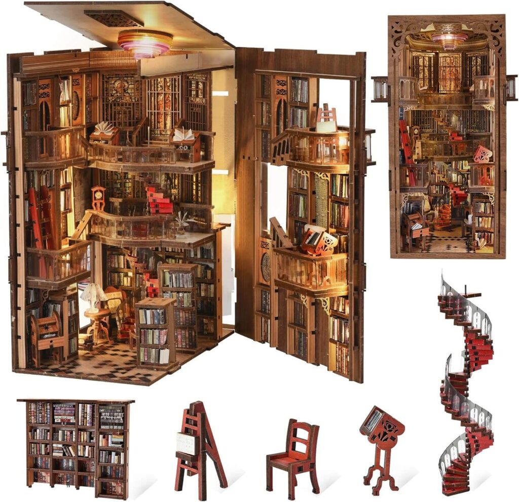 Library Book Nook Kit Beginner Craft Kits for Adults That Are Actually Relaxing and Easy to Start (No Experience Needed)