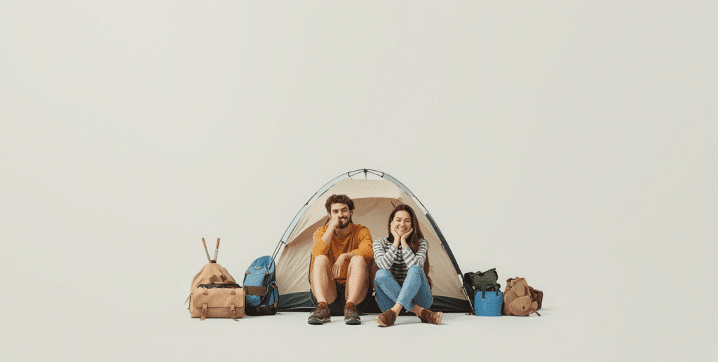 Banner for camping accessories for comfort blog