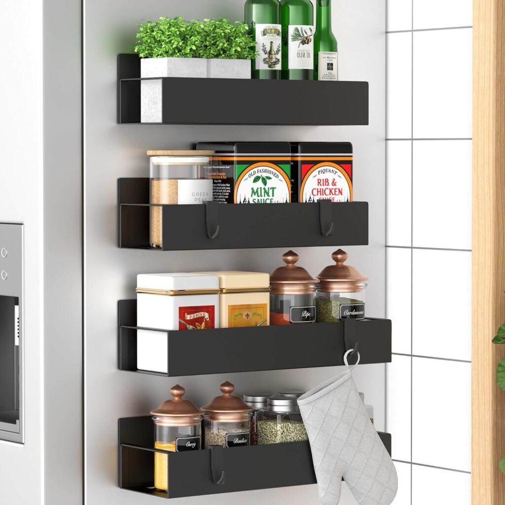 Magnetic Spice Storage Rack Organizer Kitchen Accessories for Small Kitchens That Save Space and Make Cooking Easier