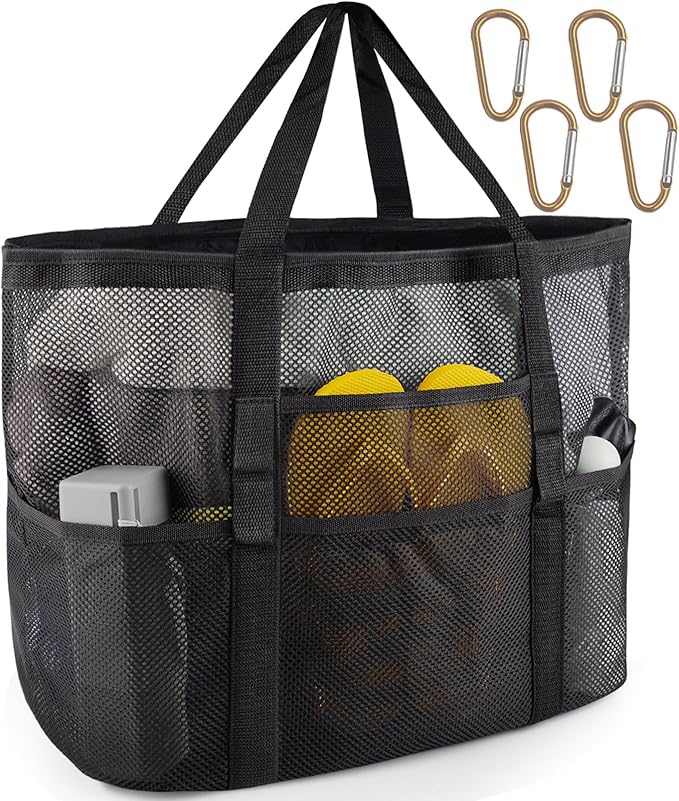 Mesh Beach Bag Beach Accessories for Comfort and Convenience (Perfect for Stress-Free Days)