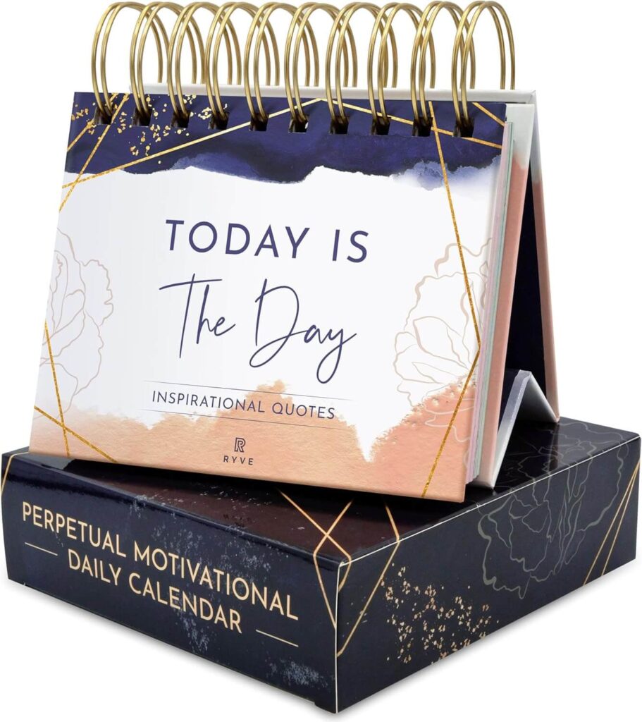 Motivational Daily Flip Calendar Morning Routine Essentials That Help You Start Your Day Calm and Productive