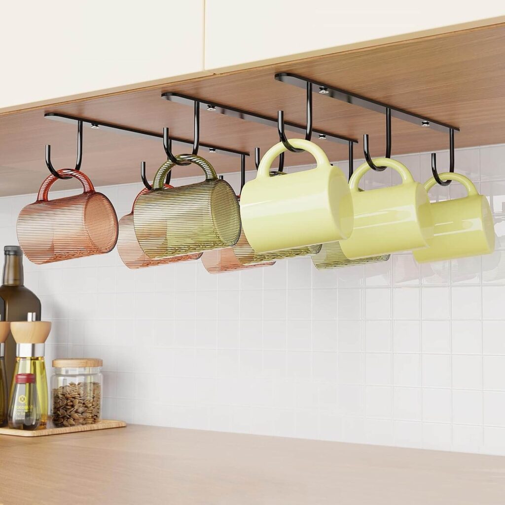 Mug Hooks Under Cabinet Kitchen Accessories for Small Kitchens That Save Space and Make Cooking Easier