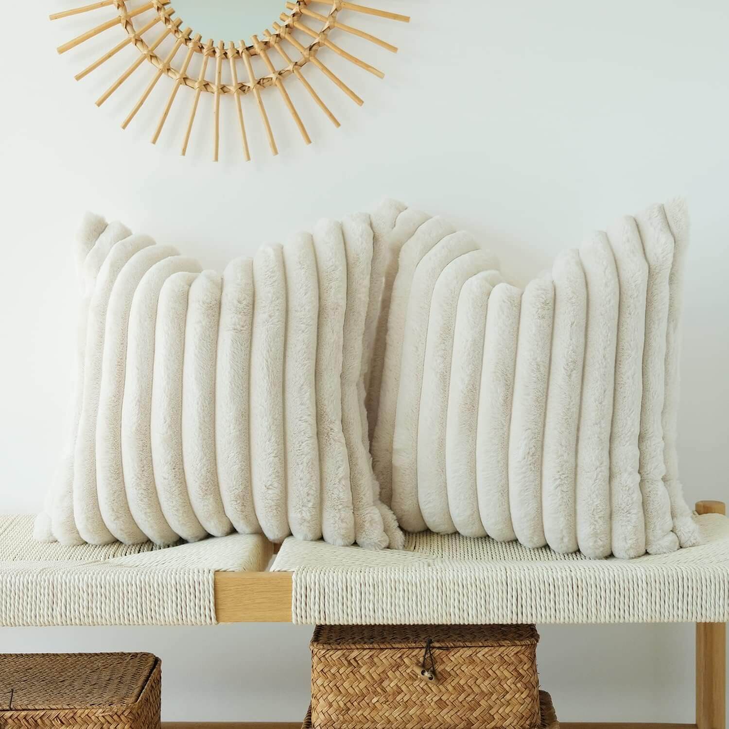 Pack of 2 Faux Fur Plush Decorative Throw Pillow Cozy Home Accessories That Make Your Space More Comfortable and Relaxing