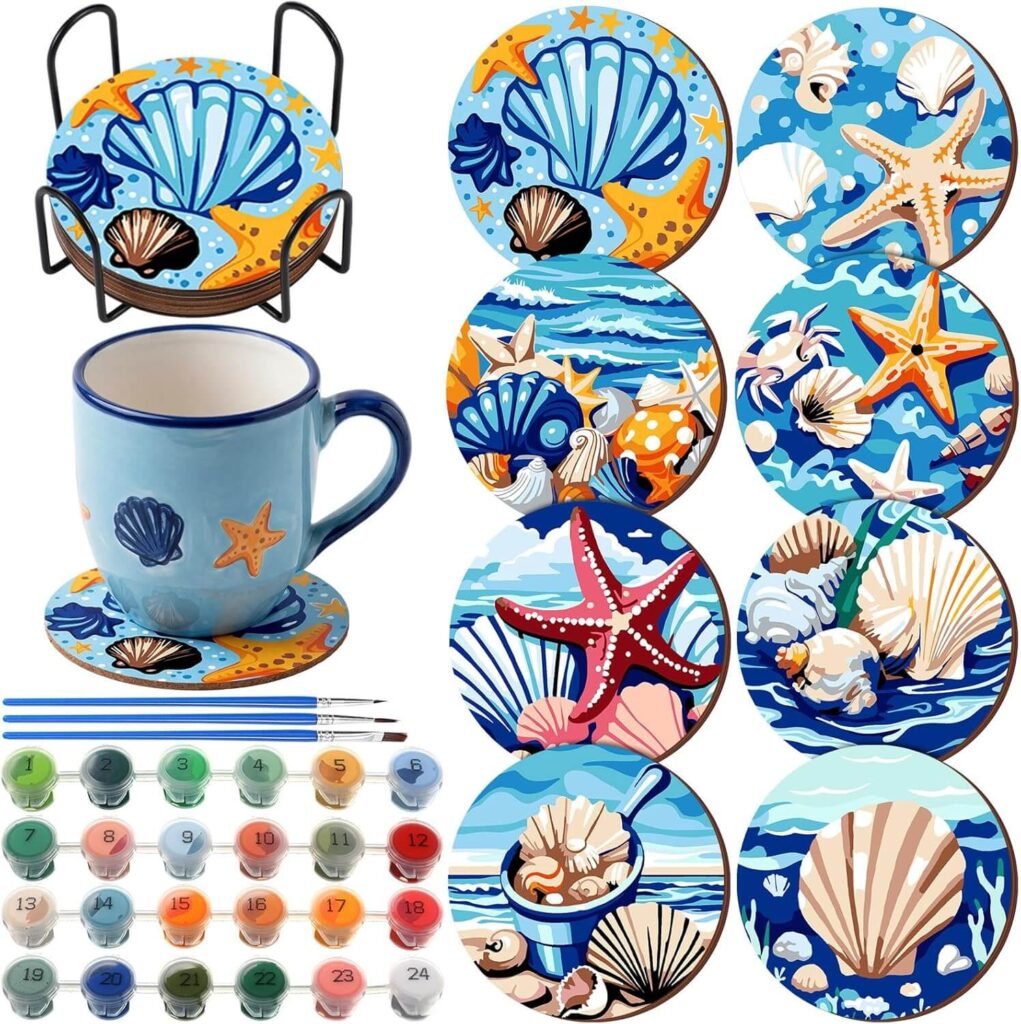 Painting Drink Coaster for Beginner Beginner Craft Kits for Adults That Are Actually Relaxing and Easy to Start (No Experience Needed)