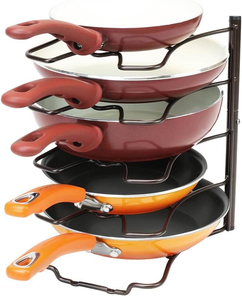 Pan Organizer Rack Kitchen Accessories for Small Kitchens That Save Space and Make Cooking Easier