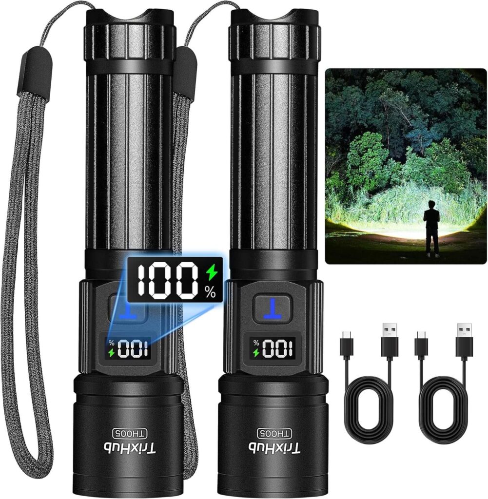 Rechargeable Flashlights 2 Pack Essential DIY Tools for Home That Make Repairs and Projects Easier