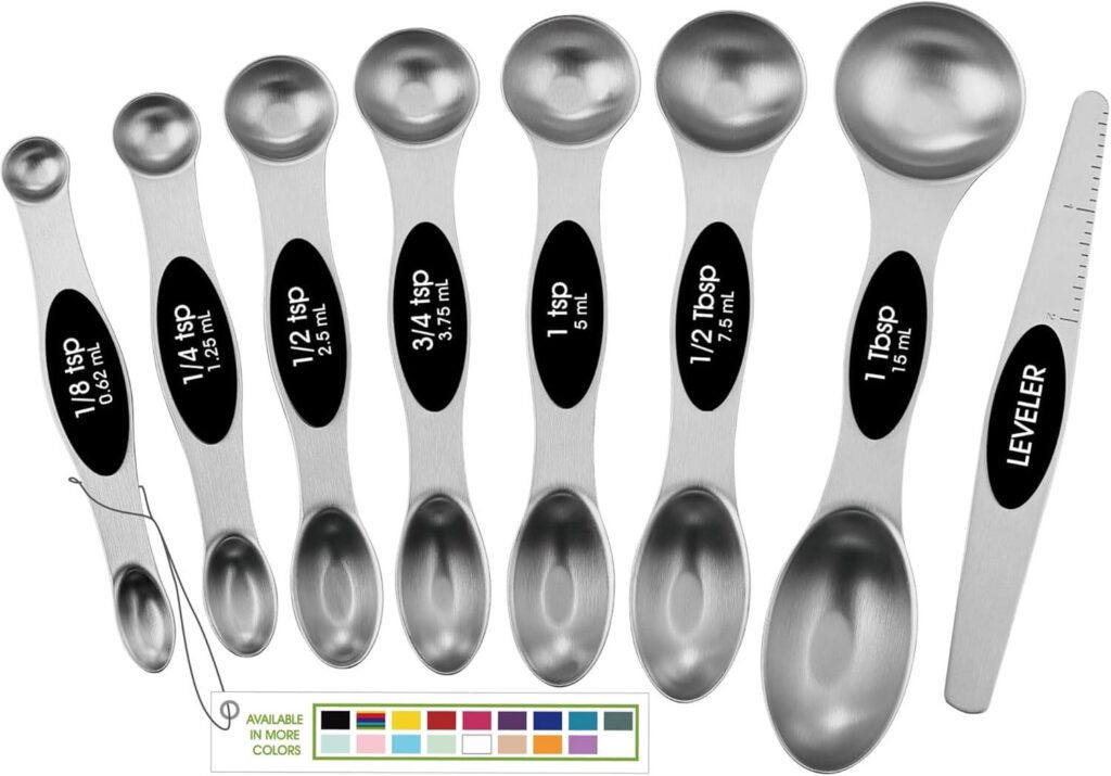 Stainless Steel Magnetic Measuring Spoons Food Prep Toolkit Essentials That Save Time and Make Cooking Easier