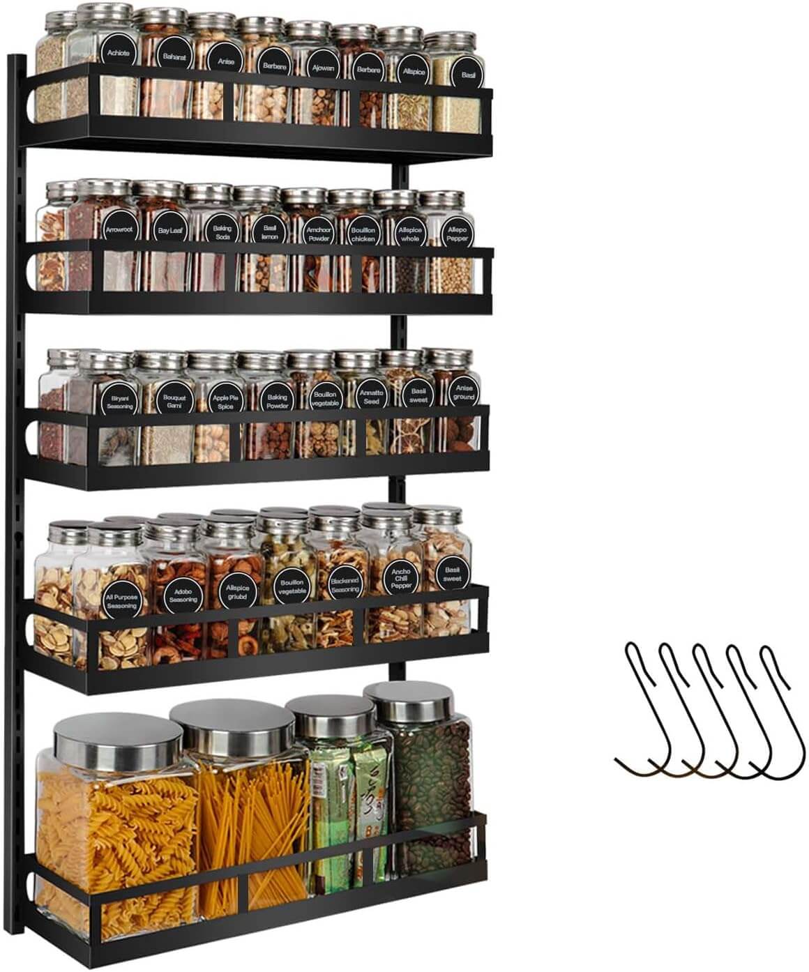 Wall Mount Spice Rack Organizer Kitchen Accessories for Small Kitchens That Save Space and Make Cooking Easier