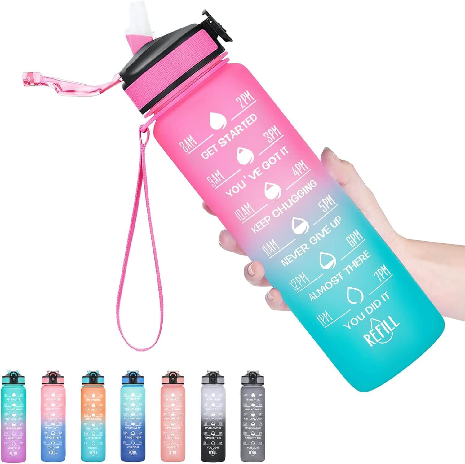 Water Bottles with Times to Drink Daily Routine Essentials That Make Your Routine More Efficient and Stress-Free